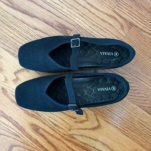 VIVAIA Black Mary Jane Flats Margot 40.5